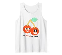 My Cherry Best Friend Fruit Pun Kawaii Funny Graphic Tank Top