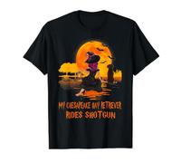 My Chesapeake Bay Retriever Rides Shotgun Dog Halloween Value Graphic T-Shirt, Men, Black, M