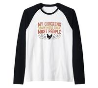 My Chickens Know More Than Most People Chicken Lover Raglan Baseball Tee
