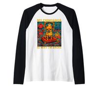 My Chihuahua is Why I’m Broke Funny Dog Lover Shopping Humor Raglan Baseball Tee