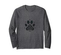 My Child Has Four Paws - Pet Lover Paw Long Sleeve T-Shirt, Adult Unisex, Dark Heather Grey, L