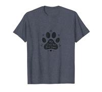 My Child Has Four Paws - Pet Lover Paw T-Shirt, Men, Heather Blue, XXL