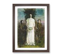 My Children By Abbott Handerson Thayer Classic Painting Framed Wall Art Print, Ready to Hang Picture for Living Room Bedroom Home Office Décor, Walnut A4 (34 x 25 cm)