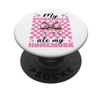 My Chinchilla Ate My Homework Funny Pet Girl Mom Coquette PopSockets Adhesive PopGrip