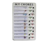My Chores Reusable Plastic Memo Board, Detachable Checklist Board for Kids Chore Tracking, Daily Task Planning and Item Checking