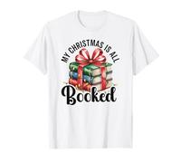 My Christmas is All Booked Book Lover Reader Bookish Womens T-Shirt
