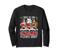 My Christmas Pajama Shirt Football Equipment Player Team Long Sleeve T-Shirt