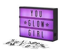 My Cinema Lightbox - RGB Color Changing Cinema Light Box, 20x15cm - 100 LED Light Letters and Numbers - Personalized Neon Signs with light box letters - Light Box Sign, Marquee Light Up Letters Box