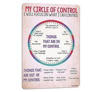 My Circle Of Control I Will Focus On What I Can Control Metal Signs Vintage Poster Gift For Men Women, On Birthday Xmas 8x12 Inch