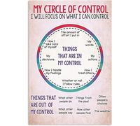 My Circle Of Control I Will Focus On What I Can Control Poster Gift Vintage Decor Poster Wall Art Decor Metal Sign Poster 8X12 Inches