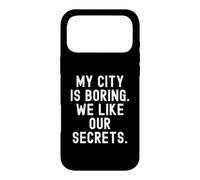 my city is boring we like our secrets Witty Observational Case for iPhone 17 Pro Max