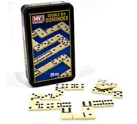 MY Classic Double Six Dominoes | Classic 28 Pieces Dominoes Set in Metal Tin
