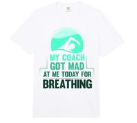 My Coach Got Mad at Me Today for Breathing - Swimmer Comfort Colors Adult Heavyweight T-Shirt
