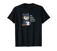 My Coffee Matches My Soul Caffeine Gothic Nerd Goth Otter T-Shirt