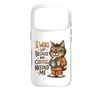 My Coffee Needed Me Wake Up Cat Case for iPhone 17 Pro