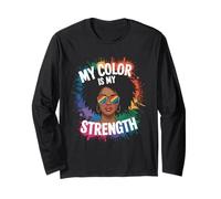 My Color is My Strength Afro Art Long Sleeve T-Shirt