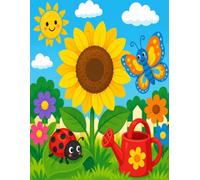 My Coloring Book - My Flower and Garden: 36 Fun Coloring Pages for Kids Ages 3-8