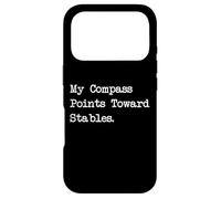 My Compass Points Toward Stables Sarcastic Horse Travel Line Case for iPhone 17 Pro