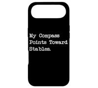 My Compass Points Toward Stables Sarcastic Horse Travel Line Case for iPhone Air