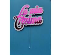 My Confirmation Cake Topper, Fuchsia Mirror with White Background, Cardboard, 15 x 21 cm