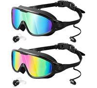 My Cool Summer Goggles, Mycoolsummer Goggles, 2026 New 180° Wide View HD Large Frame Anti Fog No Leaking Swim Glasses with Ear Plugs Attached(A)