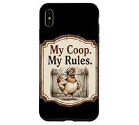 My Coop My Rules Chicken Coop Humor Farmhouse Case for iPhone XS Max