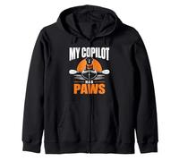 My Copilot Has Paws Dog Kayaking Paddle Lake River Zip Hoodie