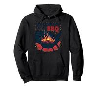 My Country 'Tis Of Bbq Pullover Hoodie, Adult Unisex, Black, L