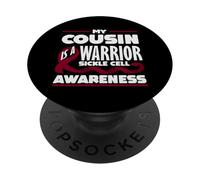 My Cousin Is A Warrior Sickle Cell Awareness PopSockets Adhesive PopGrip