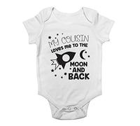 My Cousin Loves me to The Moon and Back Cute Boys and Girls Baby Vest Bodysuit White