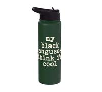 My Cow Thinks I'm Cool - Cow Dad Mom Black Angus Cattle Stainless Steel Insulated Water Bottle