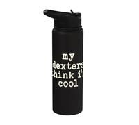 My Cow Thinks I'm Cool - Cow Dad Mom Dexter Cattle Stainless Steel Insulated Water Bottle