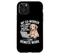 My Coworker Eats Under The Desk Funny Dog Remote Worker Case for iPhone 11 Pro
