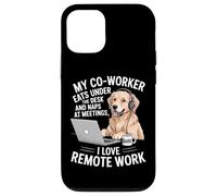 My Coworker Eats Under The Desk Funny Dog Remote Worker Case for iPhone 12/12 Pro