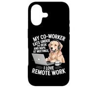 My Coworker Eats Under The Desk Funny Dog Remote Worker Case for iPhone 17