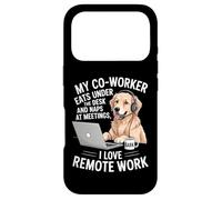 My Coworker Eats Under The Desk Funny Dog Remote Worker Case for iPhone 17 Pro