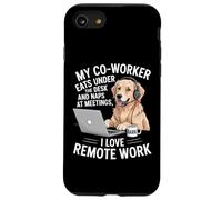 My Coworker Eats Under The Desk Funny Dog Remote Worker Case for iPhone SE (2020) / 7/8