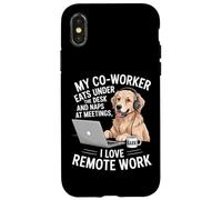 My Coworker Eats Under The Desk Funny Dog Remote Worker Case for iPhone X/XS