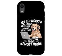 My Coworker Eats Under The Desk Funny Dog Remote Worker Case for iPhone XR