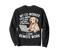 My Coworker Eats Under The Desk Funny Dog Remote Worker Sweatshirt