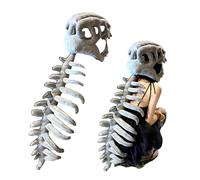 My Cozy Dino Plush Skeleton Hood, Dinosaur Skeleton Costume, Wearable Dinosaur Skeleton Plush for Halloween, Cosplay (Kid:90cm/35in)