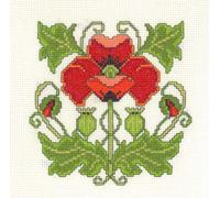 My Cross Stitch Lesley Teare, Poppy, 5.5x5.5
