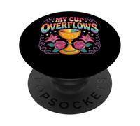 My Cup Overflows Rainbow Chalice Art PopSockets Adhesive PopGrip