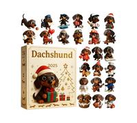 My Dachshund , Bags Dachshund, 24 Days Christmas Countdown Calendar, Christmas Calendar 2025, 2D Acrylic Pendant, Christmas Tree Decoration