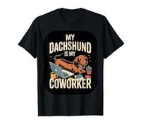 My Dachshund is My Coworker Funny Remote Work Value Graphic T-Shirt