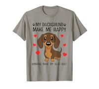 My Dachshund Make Me Happy Humans Make My Head Hurt Funny T-Shirt