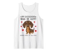 My Dachshund Make Me Happy Humans Make My Head Hurt Funny Tank Top