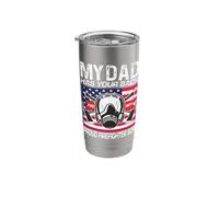 My Dad has Your Back Proud Firefighter Son Best Dad Stainless Steel Insulated Tumbler