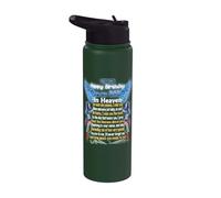 My Dad in Memories Poem, Daughters Sons Lost Daddy in Heaven Stainless Steel Insulated Water Bottle