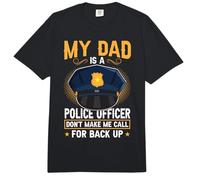 My Dad is A Police Officer Comfort Colors Adult Heavyweight T-Shirt